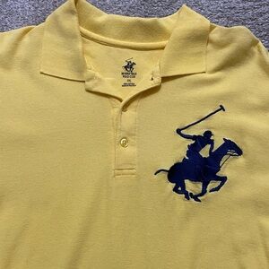 Beverly Hills Polo Club Yellow Polo with Navy Logo